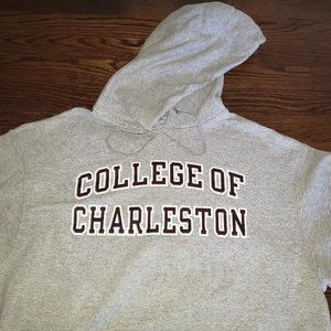 Champion Brand College of Charleston Gray Hoodie Sweatshirt Size Large